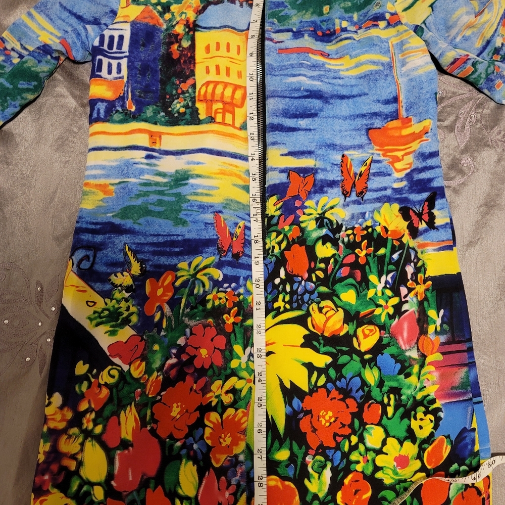 100% silk mini dress Size S - Picture 5 of 6